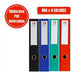 Premium PVC Oficio Size Ring Binders Mix Pack of 4 Colors 1