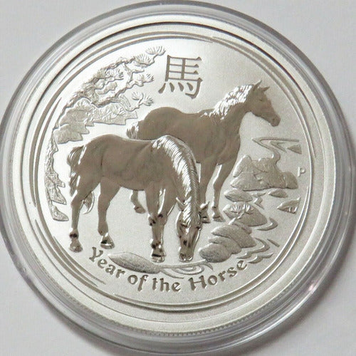 Australia Lunar Series Horse Year 2 oz Silver Coin 2014 3