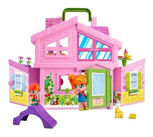 Pinypon Playset Pink House Carry Case with Accessories Original 17012 2