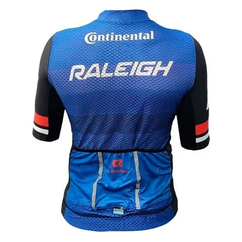 Raleigh Blue Short Sleeve Cycling Jersey MTB 1