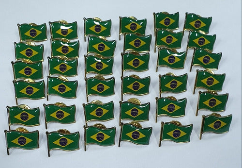 15 Pins Brazil Flag 2cm 0