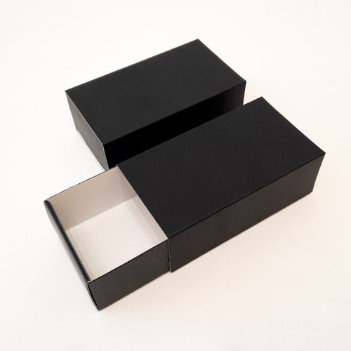 25 Sliding Matte Black Boxes D192 (10x5.5x3.5) by INDUBOX 0