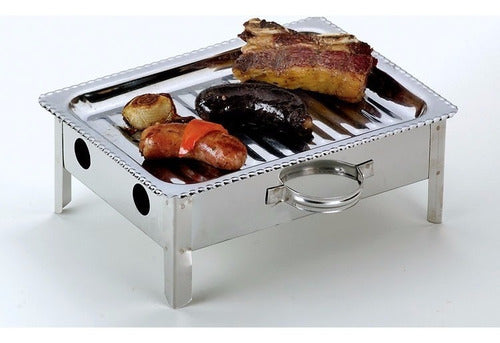 Portable Stainless Steel Tabletop Grill Tray BBQ Brasero 0