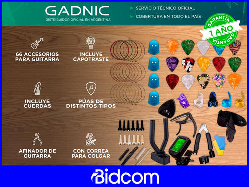 Gadnic Acoustic Guitar Accessories Set 66-Piece Kit 1