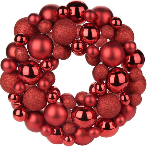 Christmas Ball Wreath Gnflus Red 33cm 0