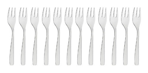 12 Tramontina Cosmos Stainless Steel Cake Forks by Samihome 0