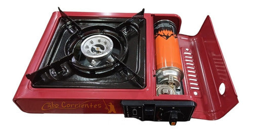 Portable Butane Gas Camping Stove + 4 Canisters + Case 1
