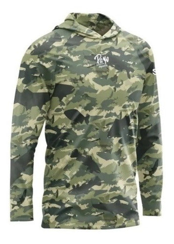 Camouflaged UV Protection Quick Dry Hooded T-Shirt by Payo Argentina 0