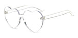 Heart Shaped Sunglasses Frameless Vintage Glasses 14