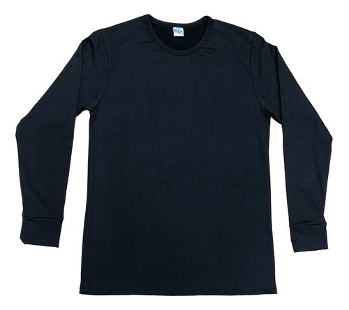 Black Long Sleeve Thermal T-Shirt 1
