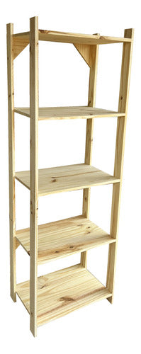 Pine Towel Rail Library 60 Smooth Books Wooden Shelf 0
