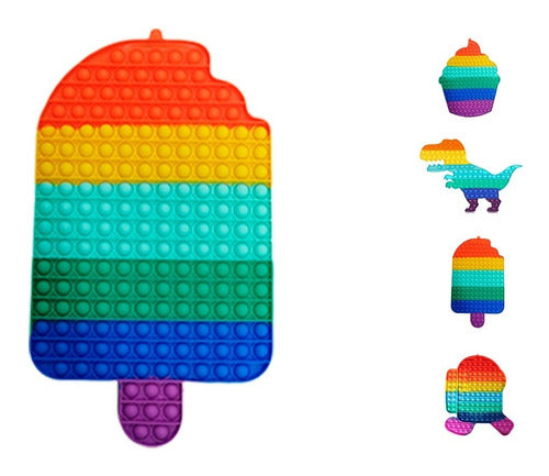 Giant Original Imported Silicone Rainbow Pop Its 10