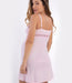 Maternity Nursing Nightgown with Removable Cup Lace Detail Pink 2