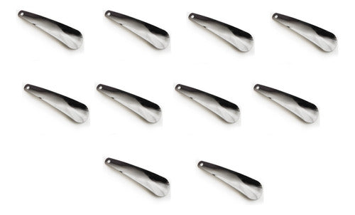 Pack of 10 Long 19 cm Metal Shoe Horns 0