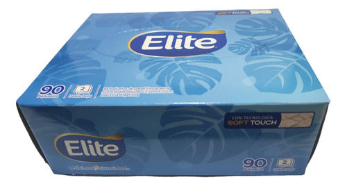 Elite Tecno Soft Touch Double Layer Tissue Handkerchiefs X90 U Blue 0