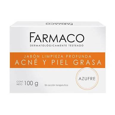 Farmaco Jabón de Azufre Sulfur Anti-Acne Soap, 100 g / 3.52 oz