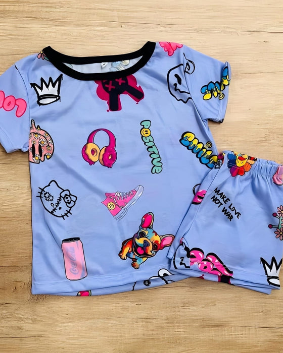 Solcitos Moda's Happy Kids Pajamas - Adorable Two-Piece Set for Blissful Nights - Pijamas Infantiles Happy