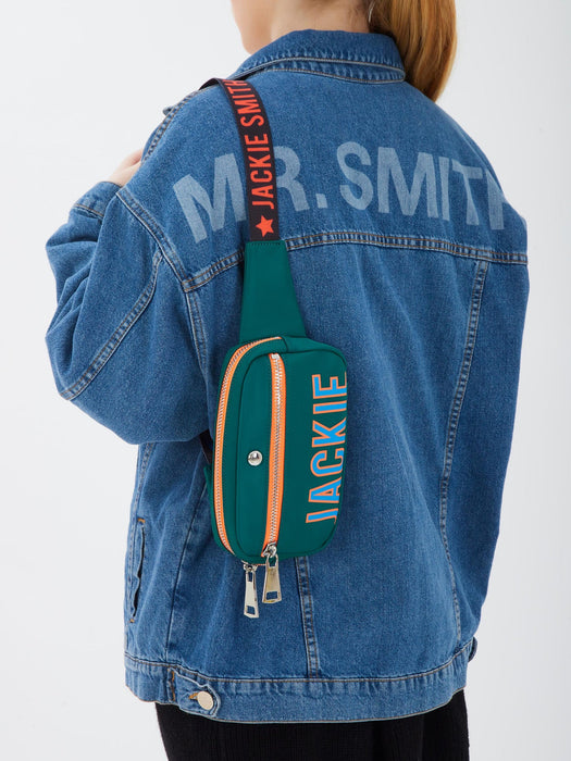 Jackie Smith - DEAR | Stylish & Comfortable Belt Bag: Fresh Modern Design in Green & Orange