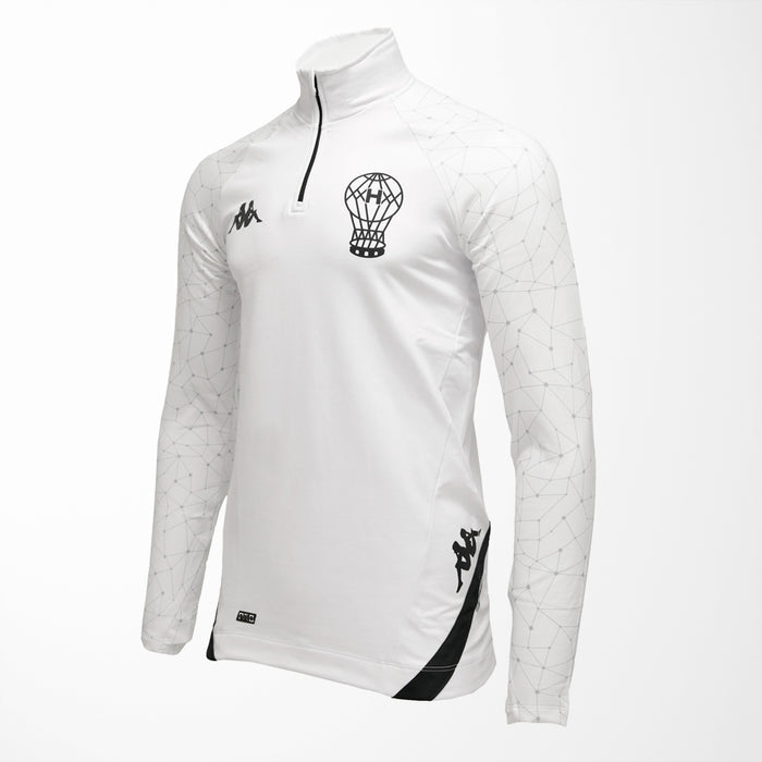 Kappa White Training Sweatshirt - Elevate Your Workout Style with Club Atlético Huracán