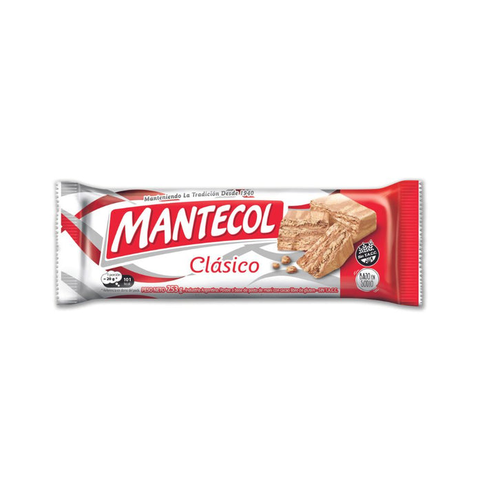 Mantecol Classic Flavor Semi-Soft Peanut Butter Nougat, 1 large bar 253 g / 8.9 oz