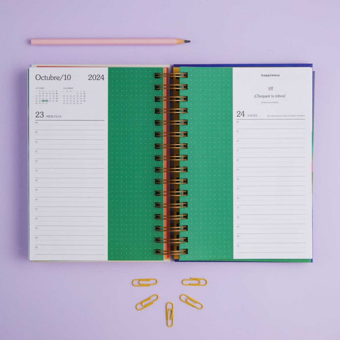 Monoblock | 2024 A5 Daily Planner - Happimess, The Journey, Organizer
