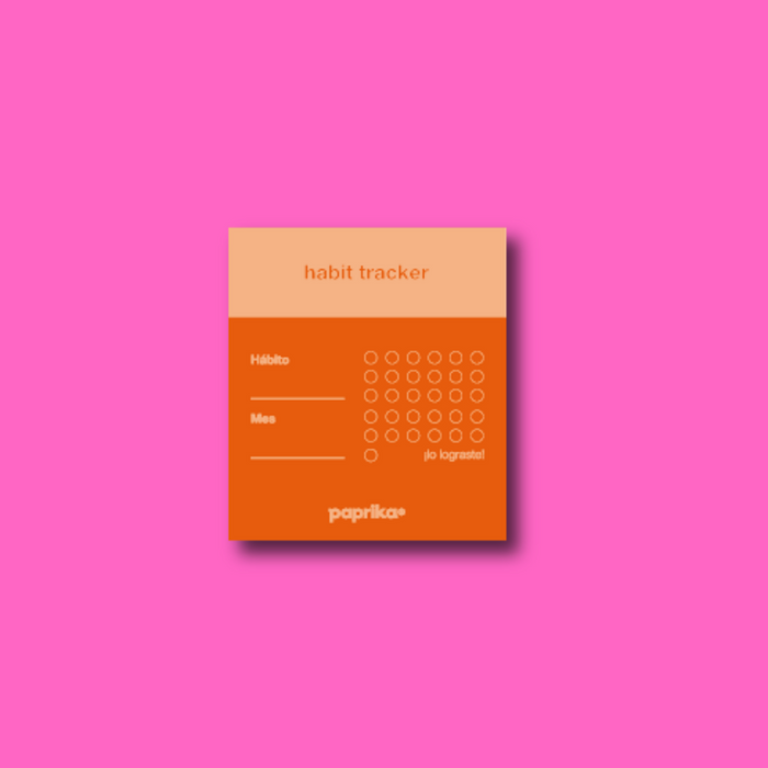 Paprika | Adhesive Notes with Flap - Habit Tracker Sticky Notes