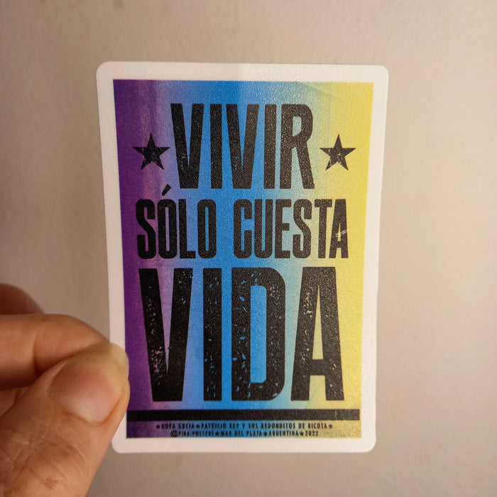 Patricio Rey Y Sus RDR Calco - Vivir Solo Cuesta Vida Vinyl Decal