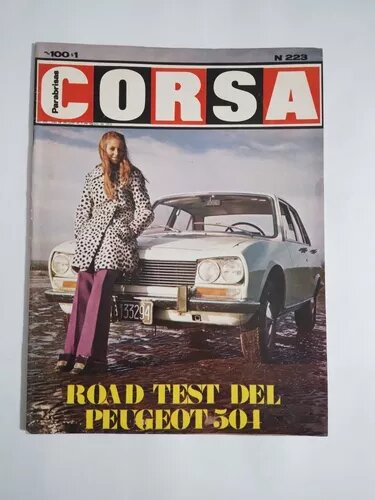 Corsa 223 - Atlántida Road Test Peugeot 504, BMW F2 Poster | Vintage Magazine