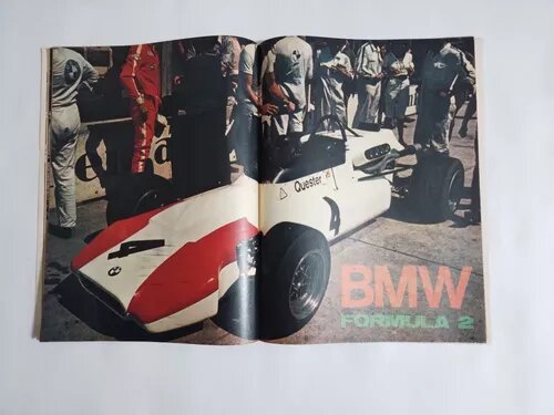 Corsa 223 - Atlántida Road Test Peugeot 504, BMW F2 Poster | Vintage Magazine