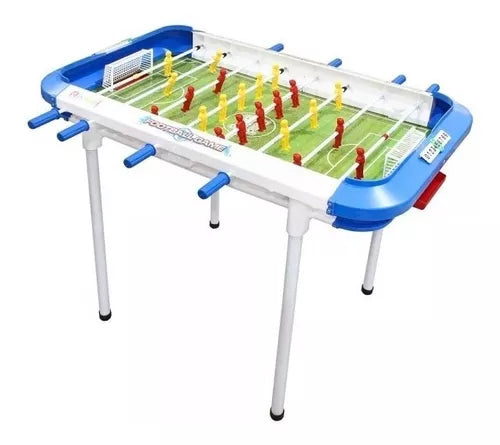 Rondi Football Table Board Game - Metegol Ultimate Family Fun Football Table with 2 Balls & Score Counter - Detachable Legs - White/Blue