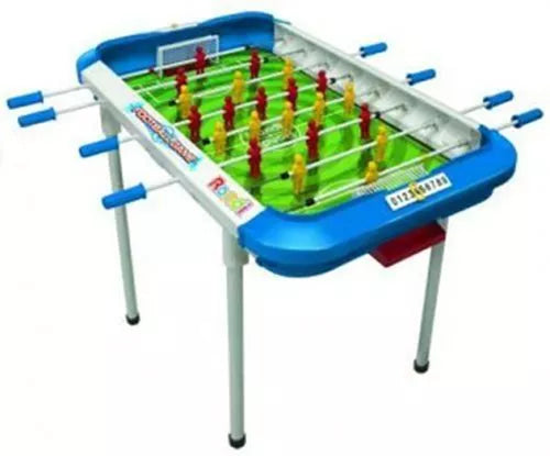 Rondi Football Table Board Game - Metegol Ultimate Family Fun Football Table with 2 Balls & Score Counter - Detachable Legs - White/Blue