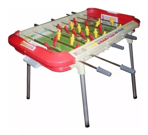 Rondi Metegol Champion in White and Red with Plastic Players and Included Balls - Ultimate Fun for Family and Friends Anywhere!