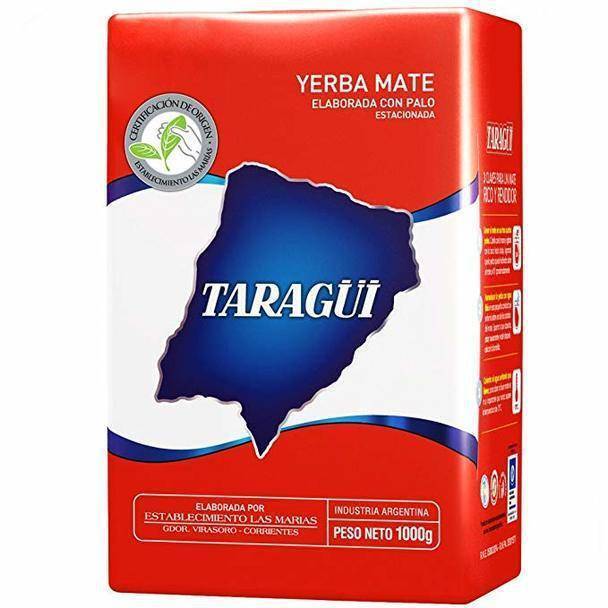 Taragüí Yerba Mate Classic Flavor Con Palo (with Stems) 1 kg / 2.2 lb