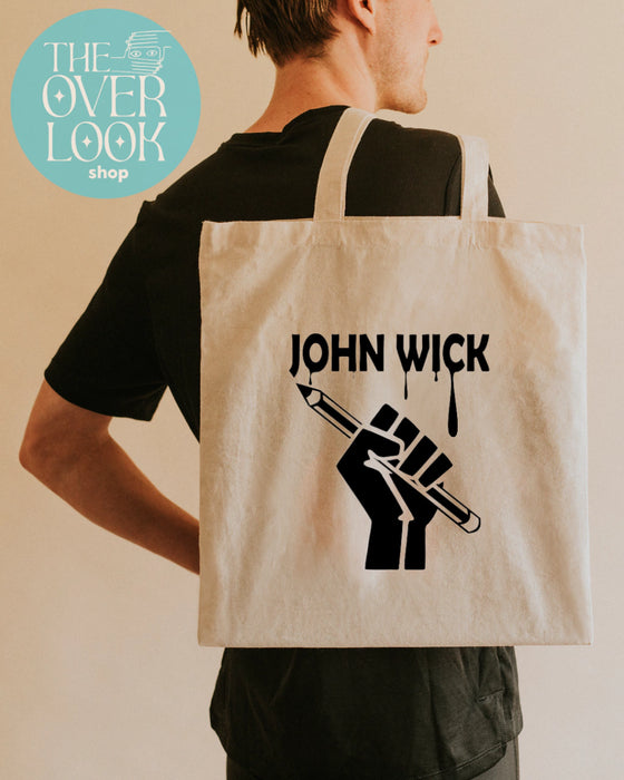 The Over Look | John Wick's 'Whit a Pencil' Canvas Tote Bag
