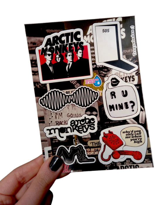 Ameba | Arctic Monkeys Tribute Sticker Board - Waterproof/Heat Resistant - Collectible Indie Rock Decor for True Fans
