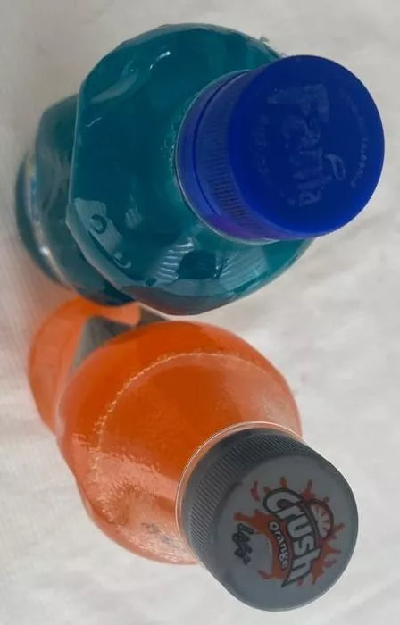 Antiguas Botellas de Plástico de Gaseosas Old Coca Cola Crush & Fant Plastic Soda Bottles Ideal for Collectors
