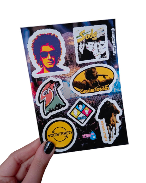 Argentine Rock Legend Sticker Sheet - Cerati/Soda Stereo - Water/Heat Resistant