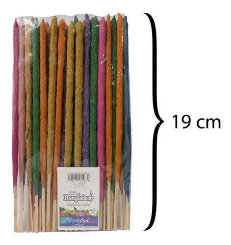 Sahumerios Triple-pressed Incense Sticks - Surtidos (50 count)