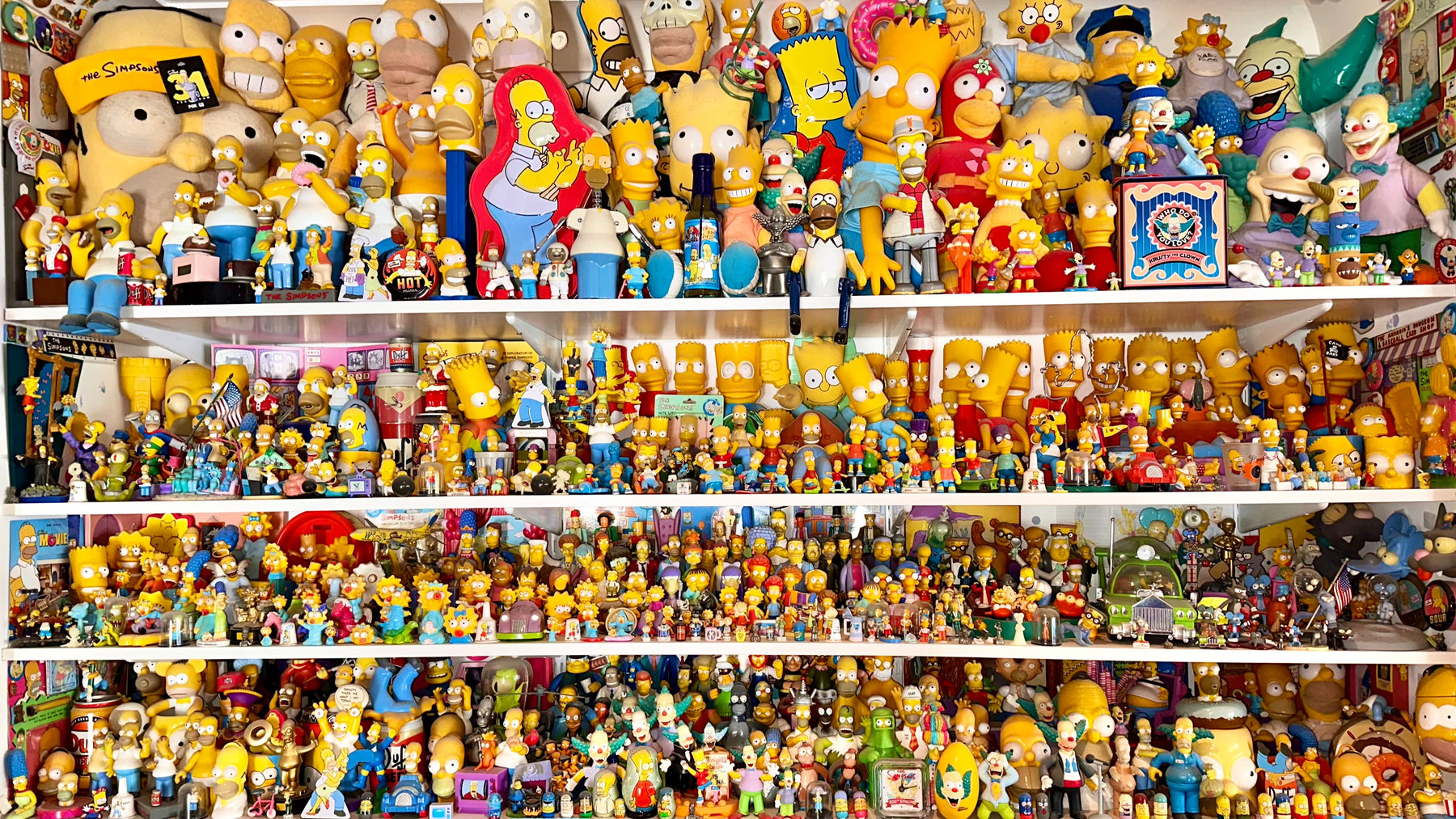 Lots of The Simpsons figurines