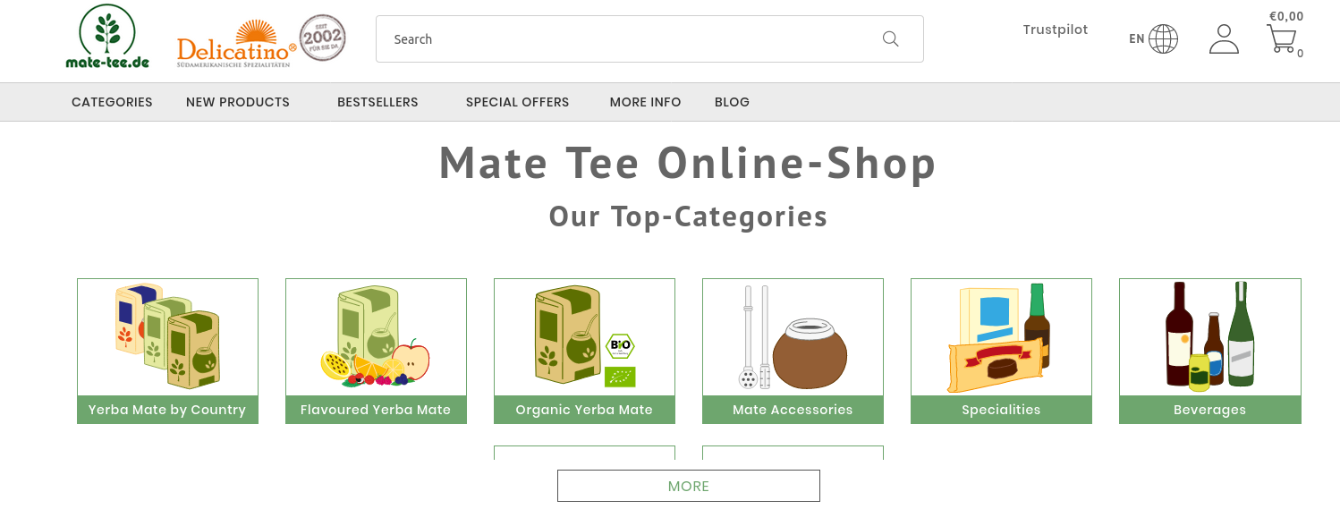 Mate-tee reviews and details of product selection: yerba mate & other specialties