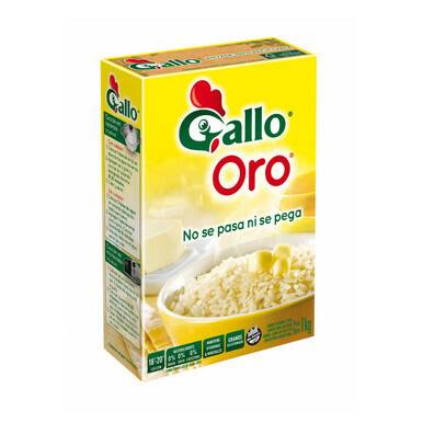 Gallo Oro Arroz No Se Pasa Ni Se Pega Parboiled Rice Long Grain, 1 kg / 2.2 lb