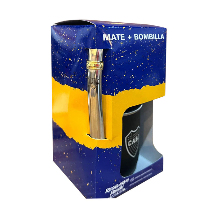 Stainless Steel Mate with Straw - Boca Juniors CABJ