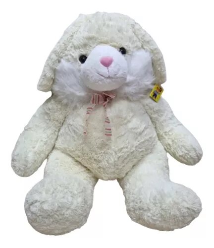 TS Giant Plush Rabbit, 90cm with Beige Bow - Perfect Companion for Play and Sleep