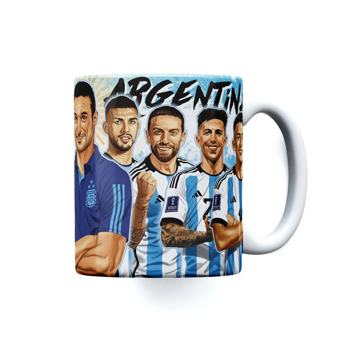 Taza de Cerámica Selección Argentina - Diseño 'Vamos Argentina' para fanáticos del fútbol