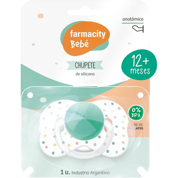 Farmacity | Chupete Baby Silicone Pacifier - Anatomic, 12+ Months, Soothing Comfort for Happy Toddlers