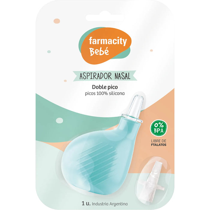 Farmacity | Aspirador Nasal Baby Nasal Aspirator - Dual Nozzles for Gentle and Effective Congestion Relief