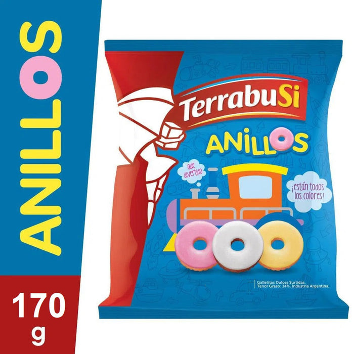Anillos Terrabusi Galletitas Sweet Ring Cookies, 170 g / 5.99 oz