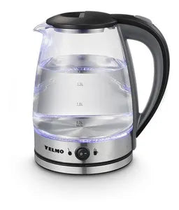Pava Eléctrica Yelmo PE-3907 Electric Kettle 1.8L Glass 2200W - Kitchen Essentials for Fast Boiling