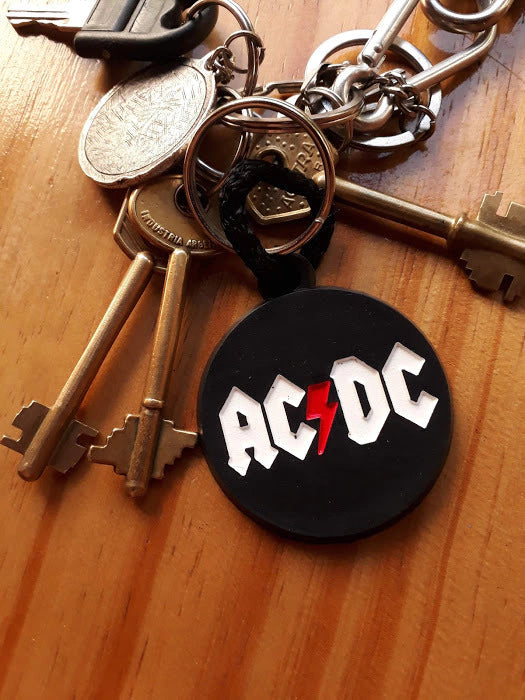 Ameba | AC/DC Logo Keychain - Rock Band Collectible