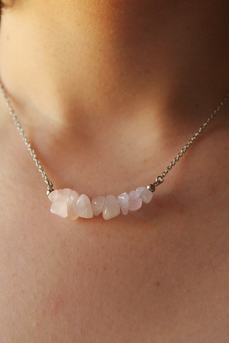 Mineralia Necklace ~ Rose Quartz - Stylish Accessories for Serenity & Elegance